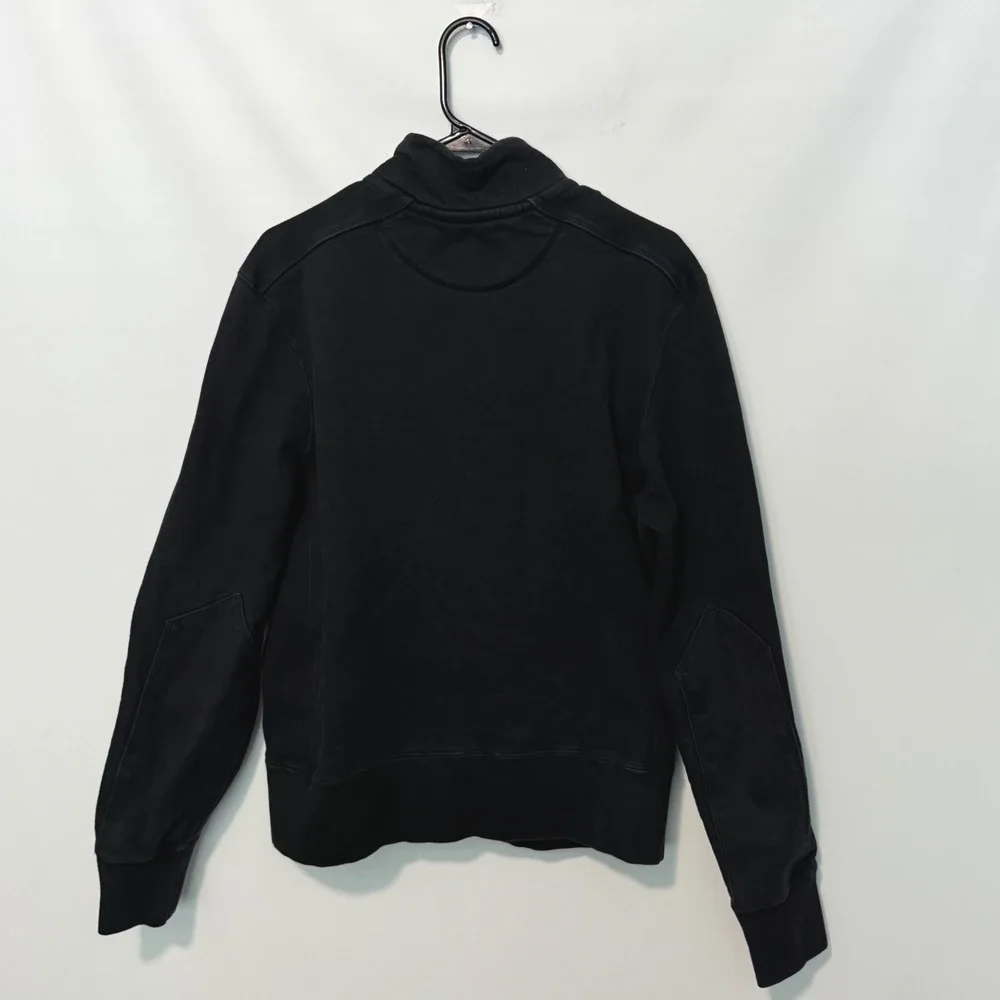 American Giant Moto Full Zip Jacket Mens Large Black Cotton Mock Heavyweight